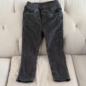 Hanna Andersson Grey Corduroy Kids Pull On Pants Size 6-7